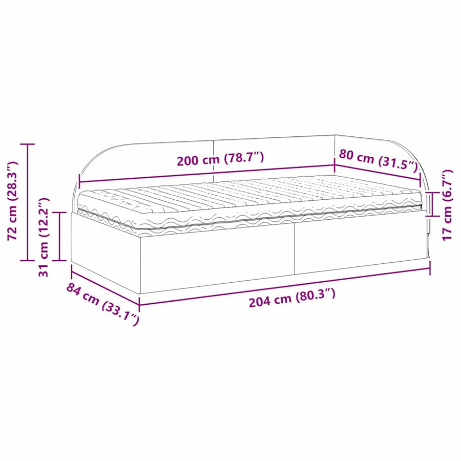 Hoekbedframe met Matras met hoofdeinde 2 pcs Grijs Fluweel