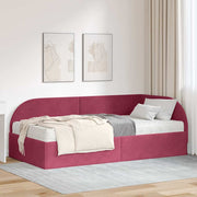 Hoekbedframe met matras groen fluweel 204x84x72 cm
