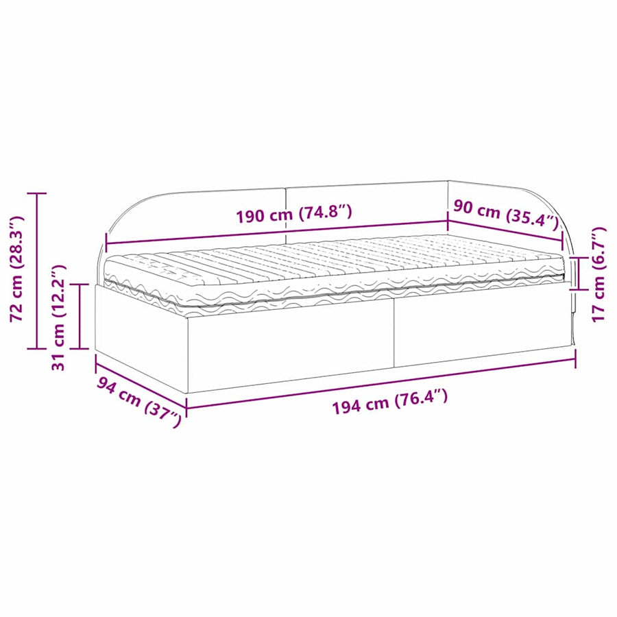 Hoekbedframe met Matras met hoofdeinde 2 pcs Zwart Fluweel