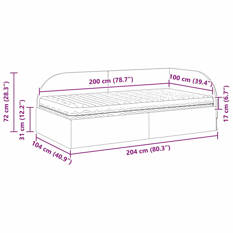Hoekbedframe met Matras met hoofdeinde 2 pcs Geel Fluweel