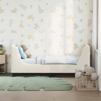 Peuterbedframe met hoofdbord Crème 70 x 140 cm Schapenstof