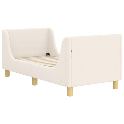 Peuterbedframe met hoofdbord Crème 70 x 140 cm Schapenstof