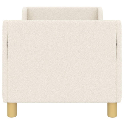 Peuterbedframe met hoofdbord Crème 70 x 140 cm Schapenstof