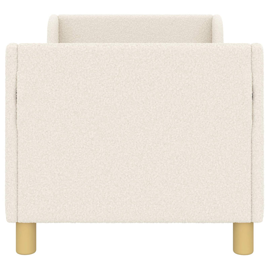 Peuterbedframe met hoofdbord Crème 70 x 140 cm Schapenstof