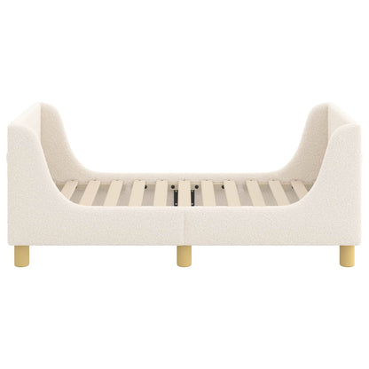 Peuterbedframe met hoofdbord Crème 70 x 140 cm Schapenstof