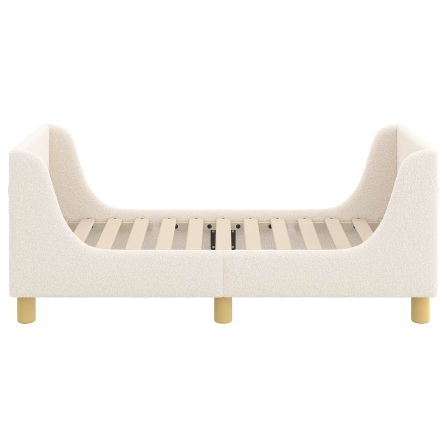 Peuterbedframe met hoofdbord Crème 70 x 140 cm Schapenstof