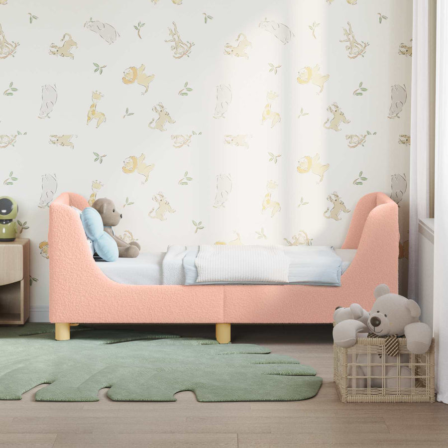 Peuterbedframe met hoofdbord Roze 70 x 140 cm Schapenstof