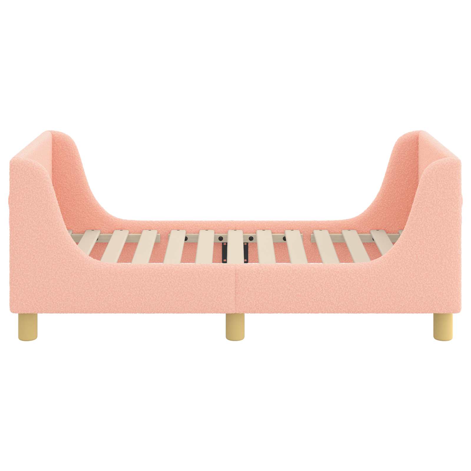 Peuterbedframe met hoofdbord Roze 70 x 140 cm Schapenstof