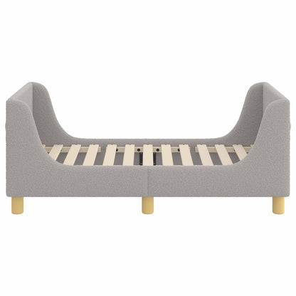 Peuterbedframe met hoofdbord Lichtgrijs 70 x 140 cm Bouclé