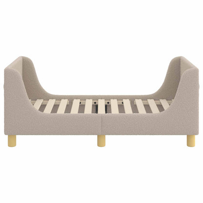 Peuterbedframe met hoofdbord Lichtgrijs 70 x 140 cm Bouclé