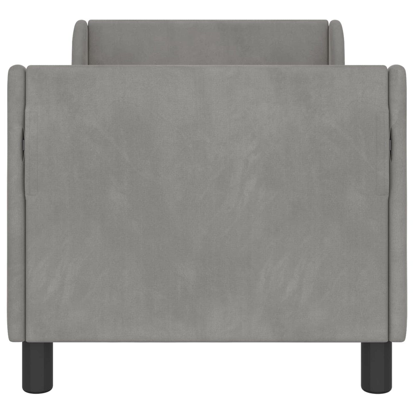 Peuterbedframe met hoofdbord Lichtgrijs 70 x 140 cm Fluweel