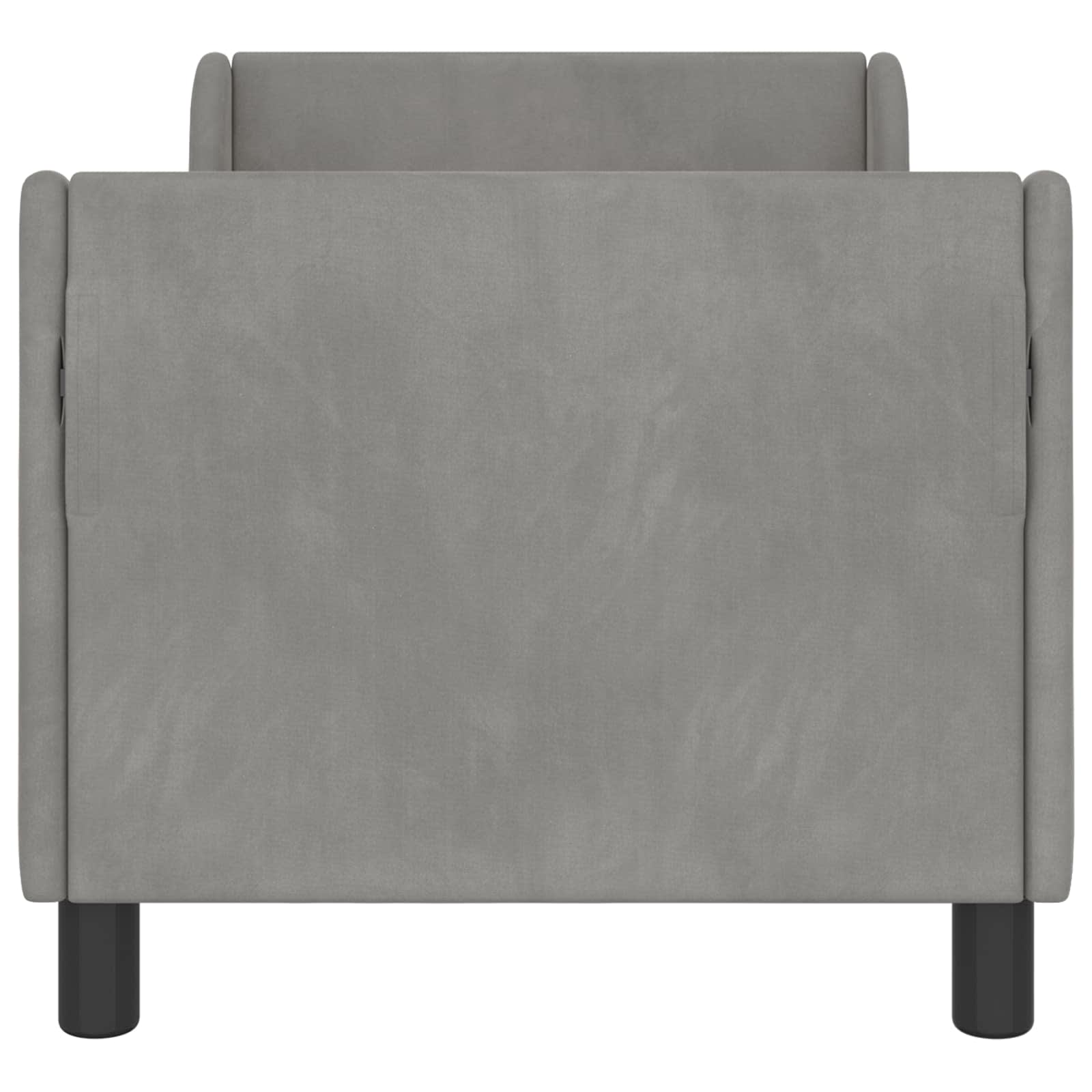Peuterbedframe met hoofdbord Lichtgrijs 70 x 140 cm Fluweel