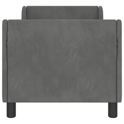Peuterbedframe met hoofdbord Donkergrijs 70 x 140 cm Fluweel