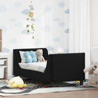 Peuterbedframe 70x140 cm zwart fluweel