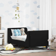 Peuterbedframe 70x140 cm zwart fluweel