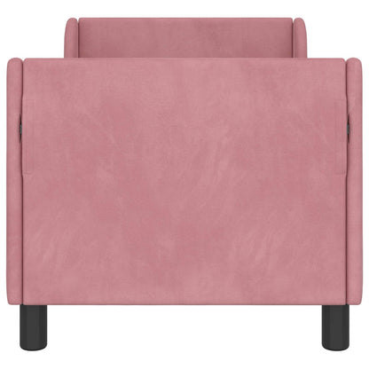Peuterbedframe met hoofdbord Roze 70 x 140 cm Fluweel