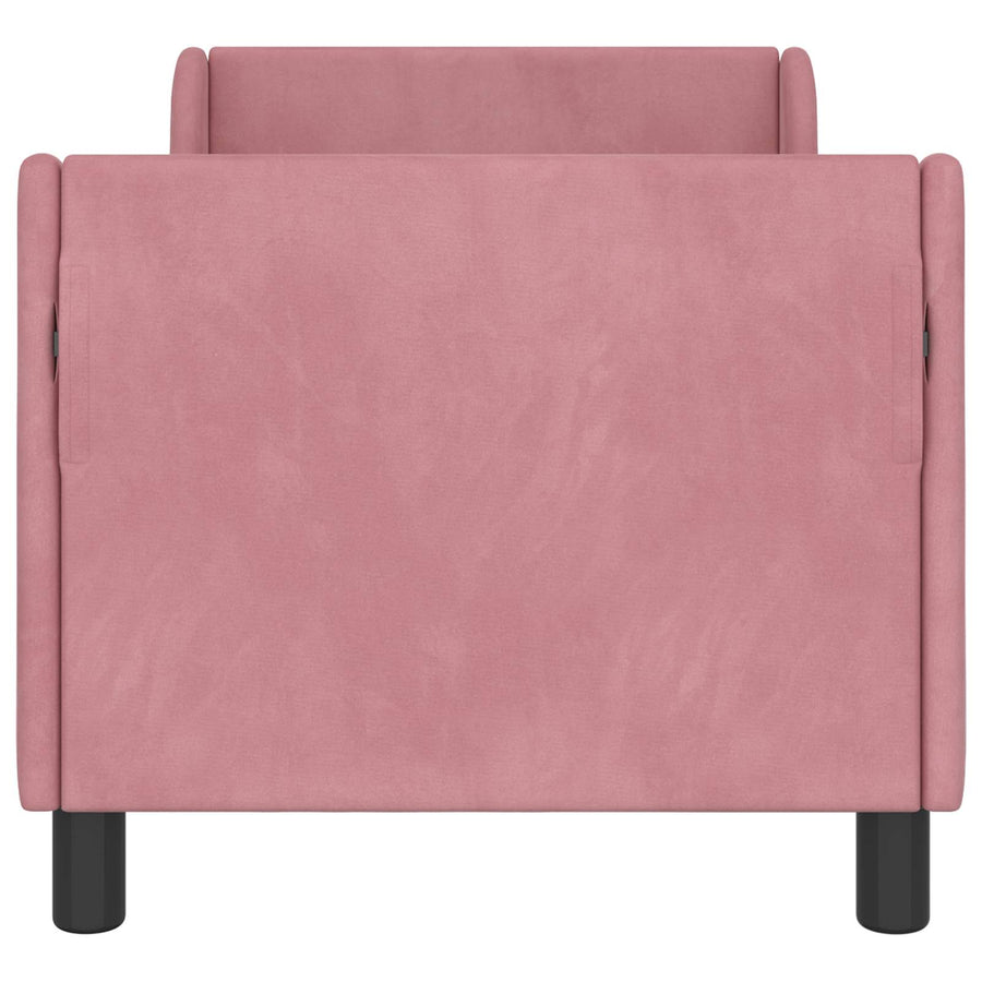 Peuterbedframe met hoofdbord Roze 70 x 140 cm Fluweel