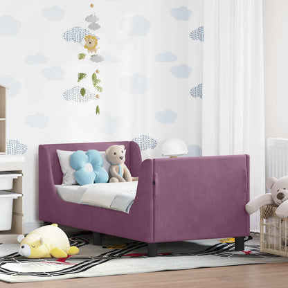 Peuterbedframe met hoofdbord Paars 70 x 140 cm Fluweel