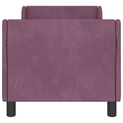 Peuterbedframe met hoofdbord Paars 70 x 140 cm Fluweel