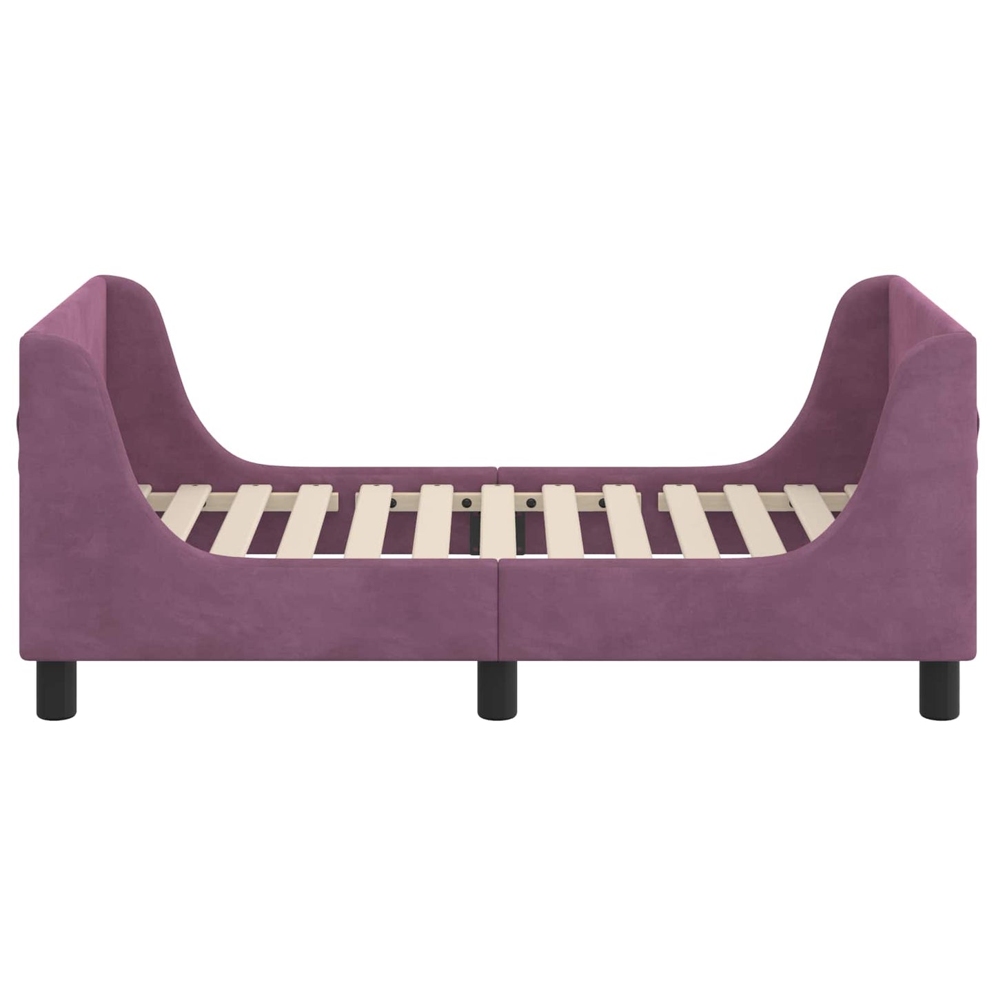 Peuterbedframe met hoofdbord Paars 70 x 140 cm Fluweel