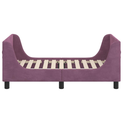 Peuterbedframe met hoofdbord Paars 70 x 140 cm Fluweel
