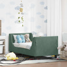 Peuterbedframe 70x140 cm zeegroen fluweel