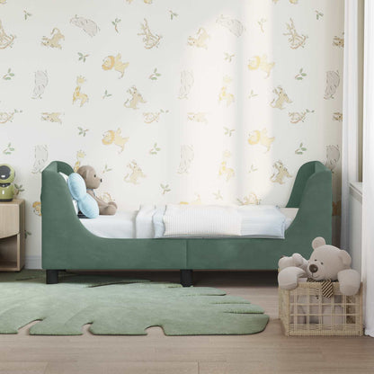 Peuterbedframe met hoofdbord Zeegroen 70 x 140 cm Fluweel