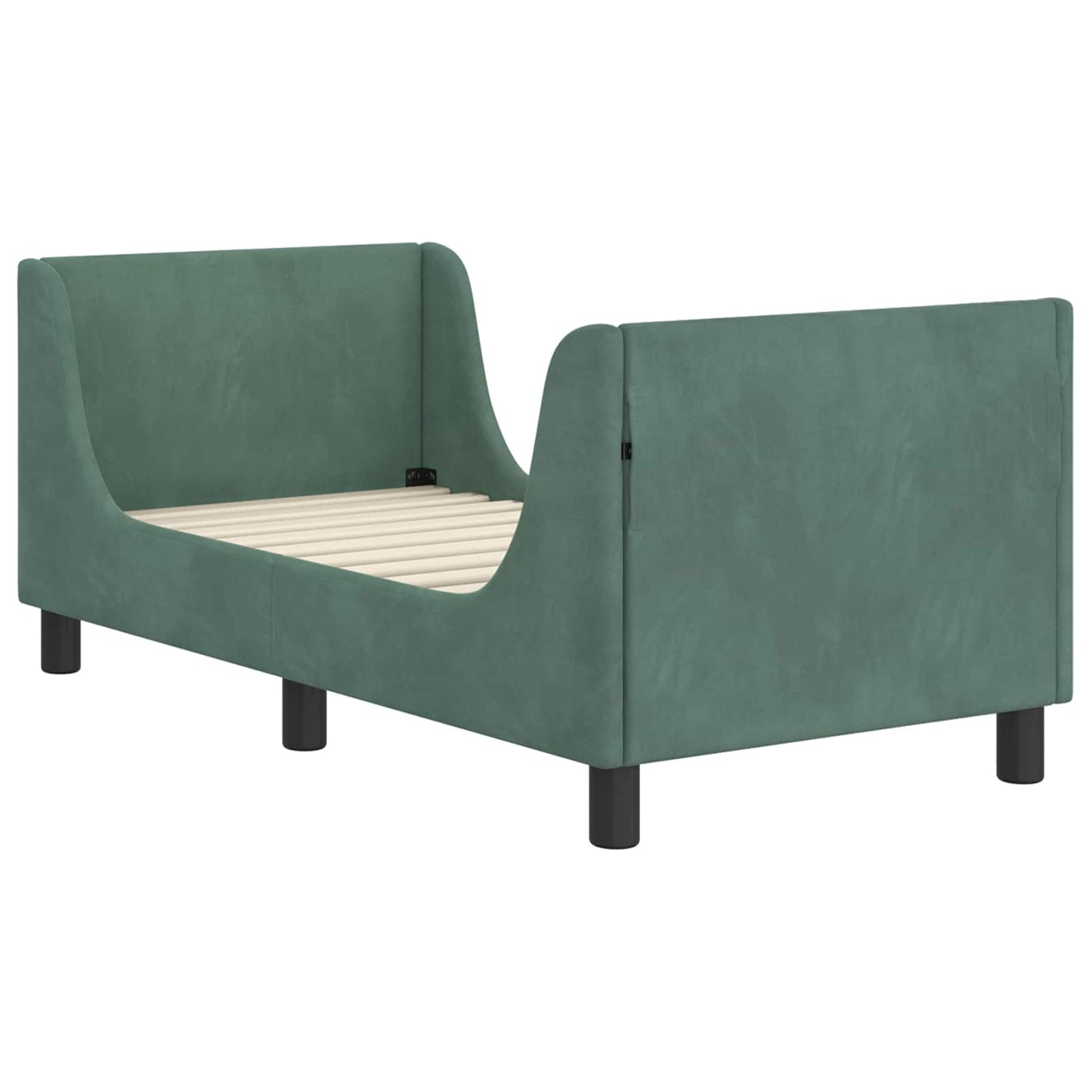 Peuterbedframe met hoofdbord Zeegroen 70 x 140 cm Fluweel