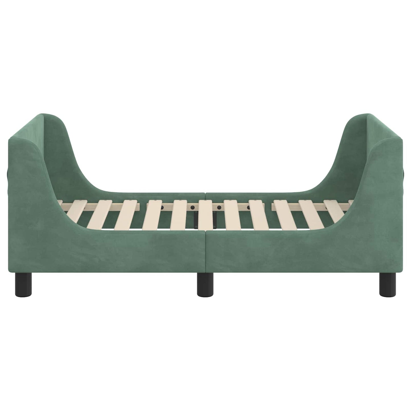 Peuterbedframe met hoofdbord Zeegroen 70 x 140 cm Fluweel