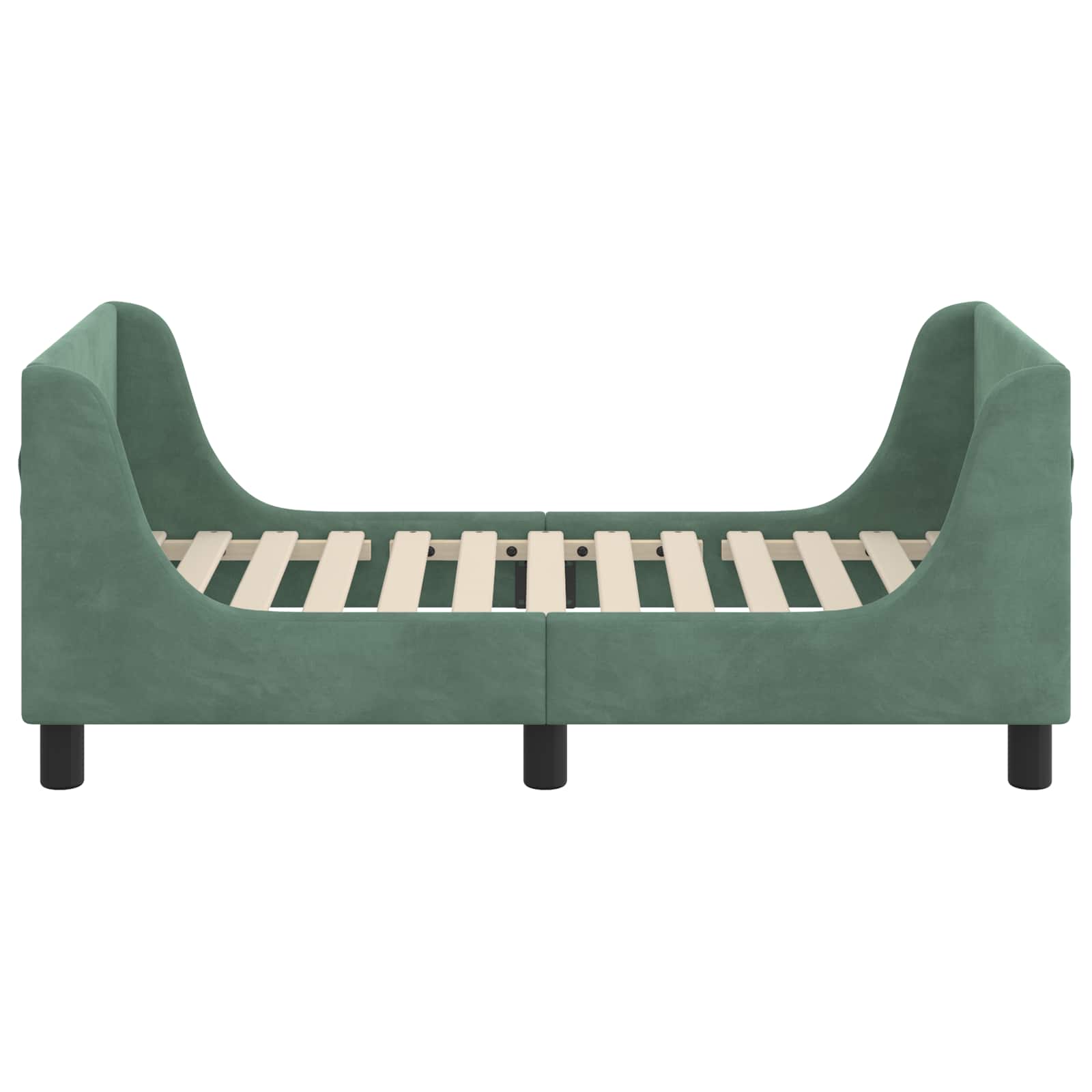 Peuterbedframe met hoofdbord Zeegroen 70 x 140 cm Fluweel