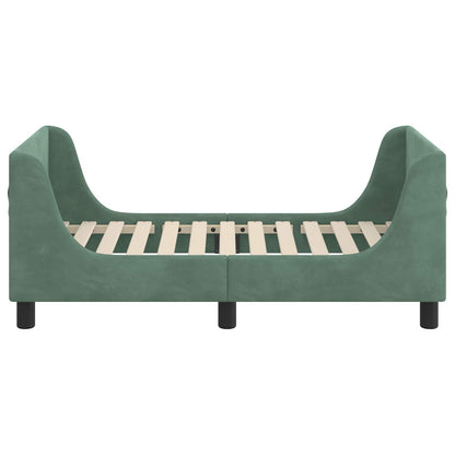 Peuterbedframe met hoofdbord Zeegroen 70 x 140 cm Fluweel