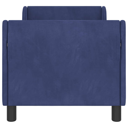Peuterbedframe met hoofdbord Politieblauw 70 x 140 cm Fluweel