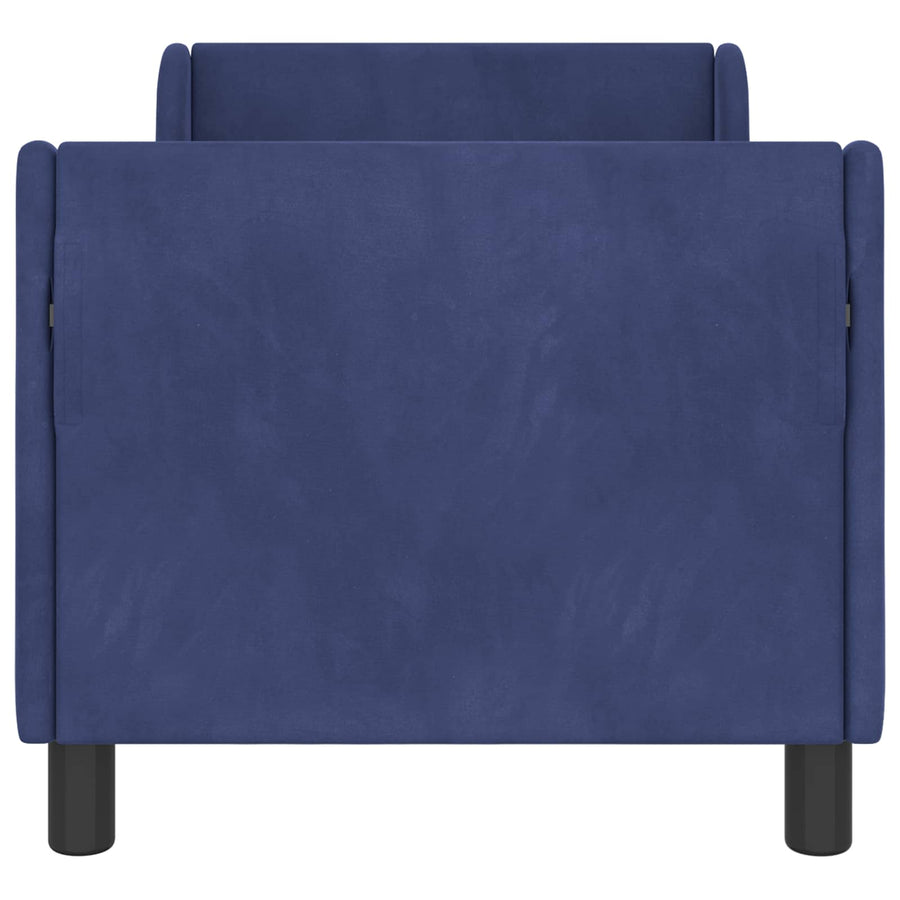 Peuterbedframe met hoofdbord Politieblauw 70 x 140 cm Fluweel