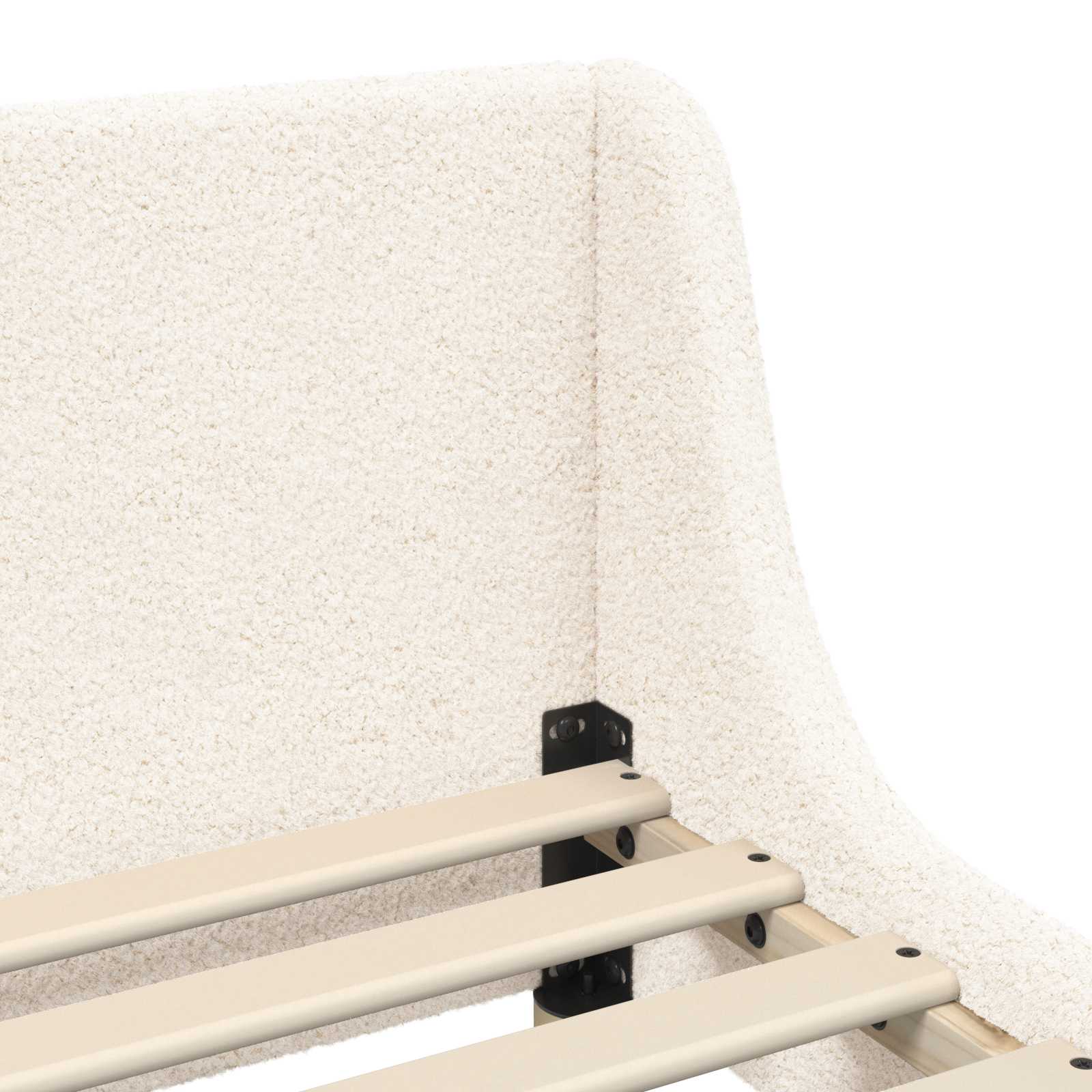 Bedframe voor kinderen met hoofdbord Crèmekleurig 80 x 160 cm
