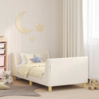 Kinderbed 80x160 cm crèmekleurig bouclé