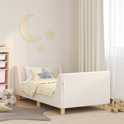Bedframe voor kinderen met hoofdbord Crèmekleurig 80 x 160 cm