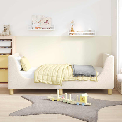 Bedframe voor kinderen met hoofdbord Crèmekleurig 80 x 160 cm