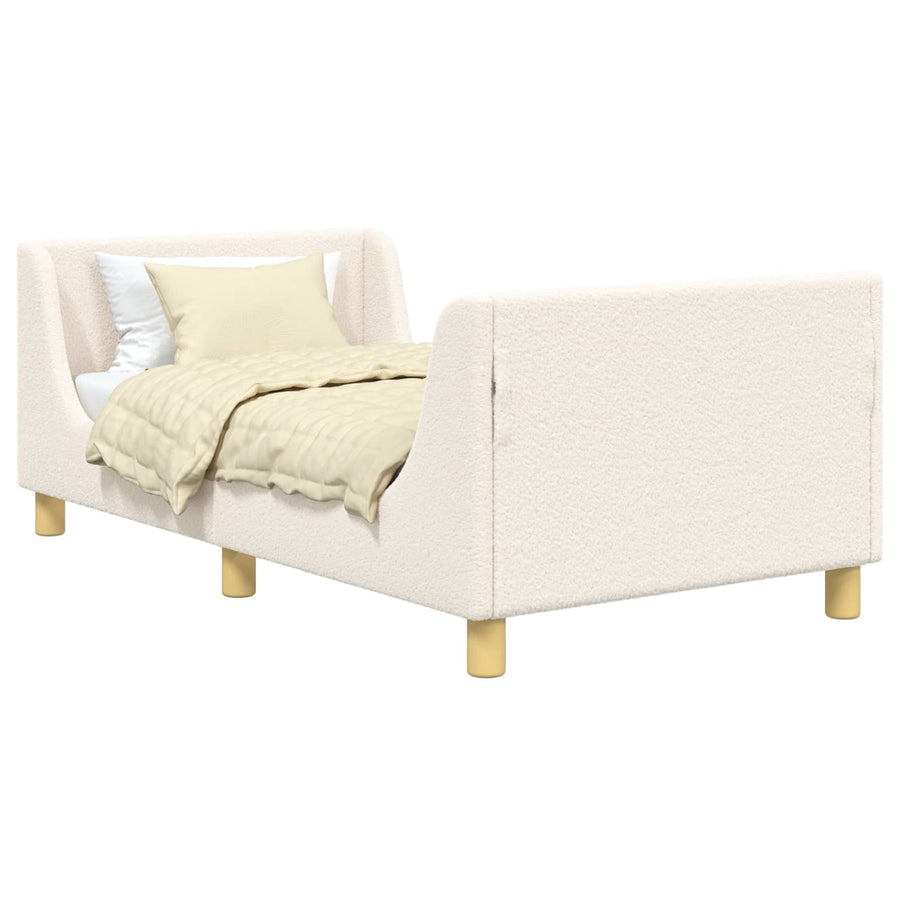 Bedframe voor kinderen met hoofdbord Crèmekleurig 80 x 160 cm