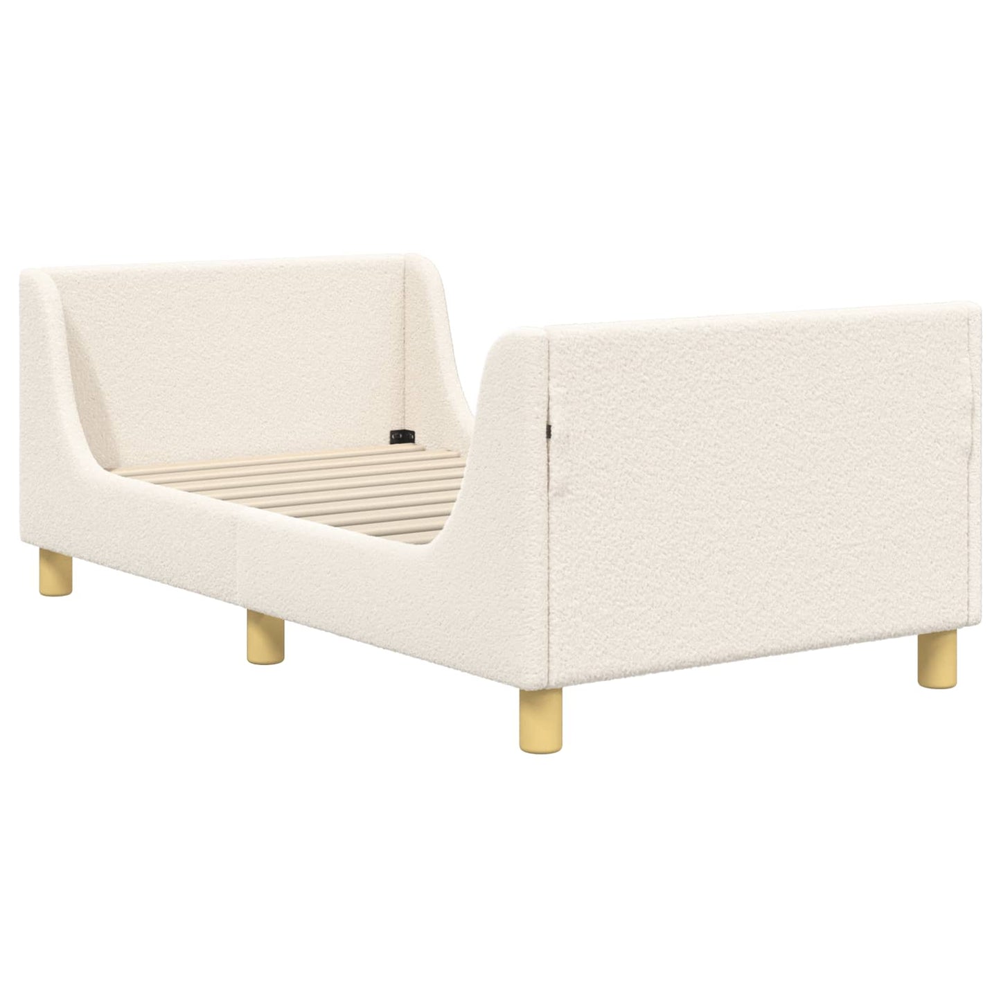 Bedframe voor kinderen met hoofdbord Crèmekleurig 80 x 160 cm