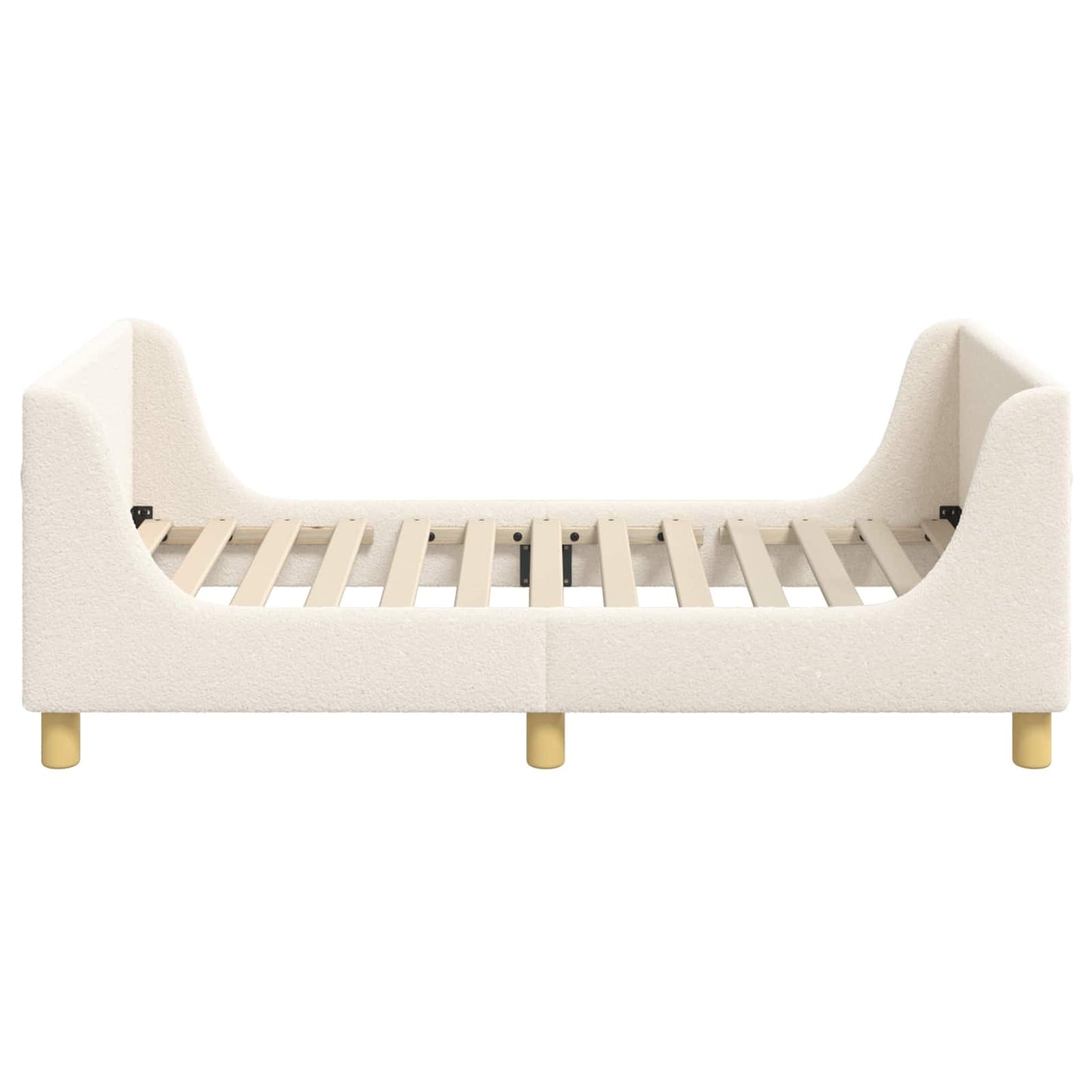 Bedframe voor kinderen met hoofdbord Crèmekleurig 80 x 160 cm