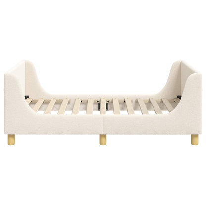 Bedframe voor kinderen met hoofdbord Crèmekleurig 80 x 160 cm