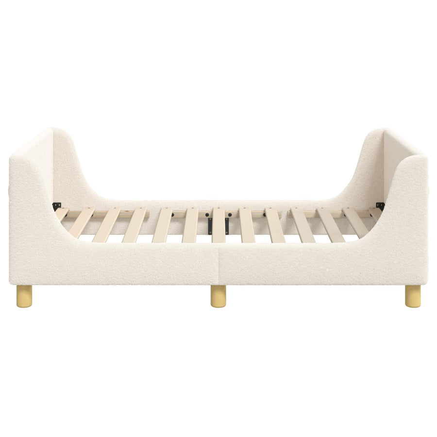 Bedframe voor kinderen met hoofdbord Crèmekleurig 80 x 160 cm