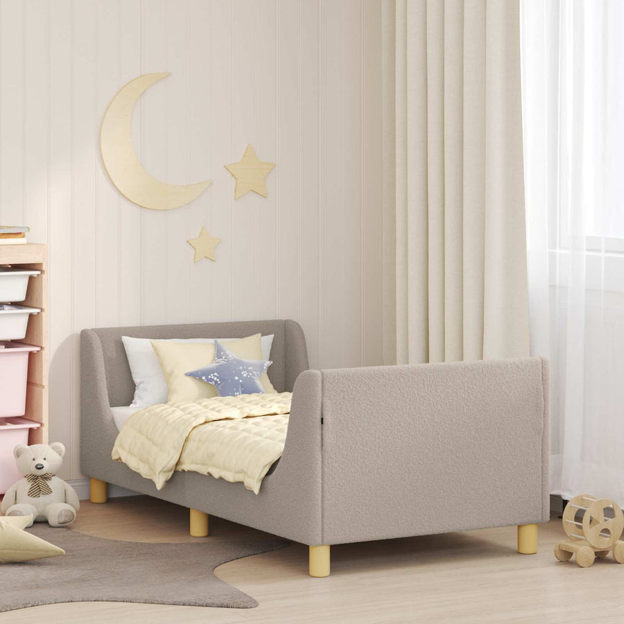 Bedframe voor kinderen met hoofdbord Lichtgrijs 80 x 160 cm