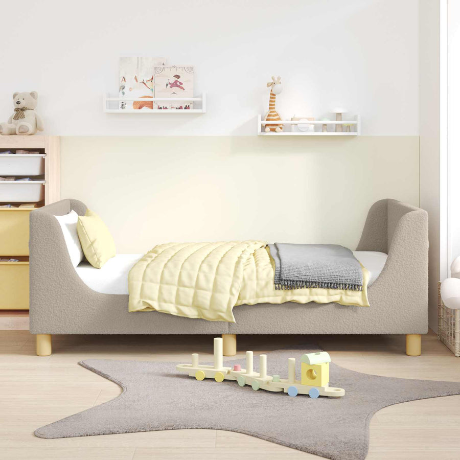 Bedframe voor kinderen met hoofdbord Lichtgrijs 80 x 160 cm