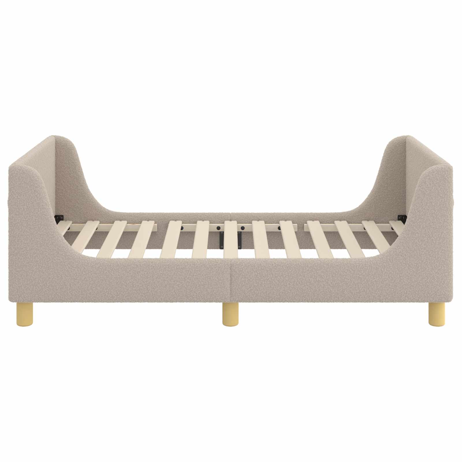 Bedframe voor kinderen met hoofdbord Lichtgrijs 80 x 160 cm