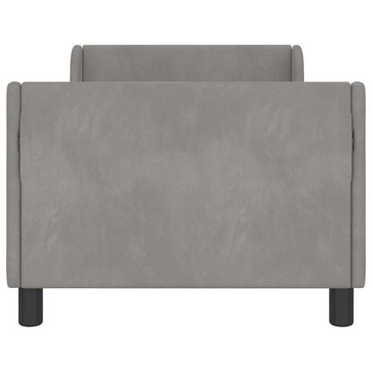 Bedframe voor kinderen met hoofdbord Lichtgrijs 80 x 160 cm