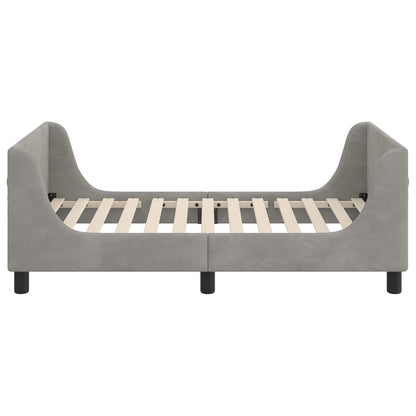 Bedframe voor kinderen met hoofdbord Lichtgrijs 80 x 160 cm