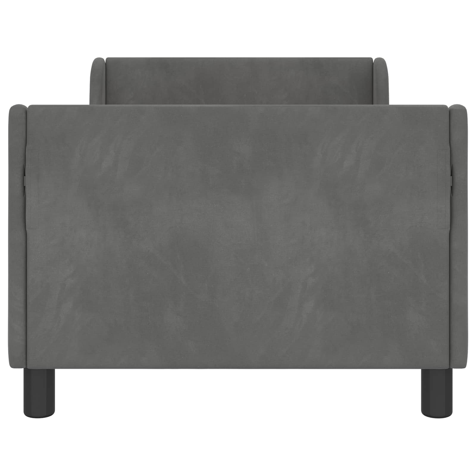 Bedframe voor kinderen met hoofdbord Donkergrijs 80 x 160 cm