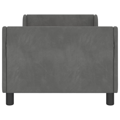 Bedframe voor kinderen met hoofdbord Donkergrijs 80 x 160 cm