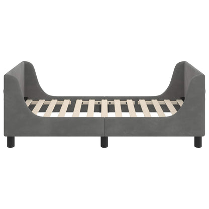 Bedframe voor kinderen met hoofdbord Donkergrijs 80 x 160 cm